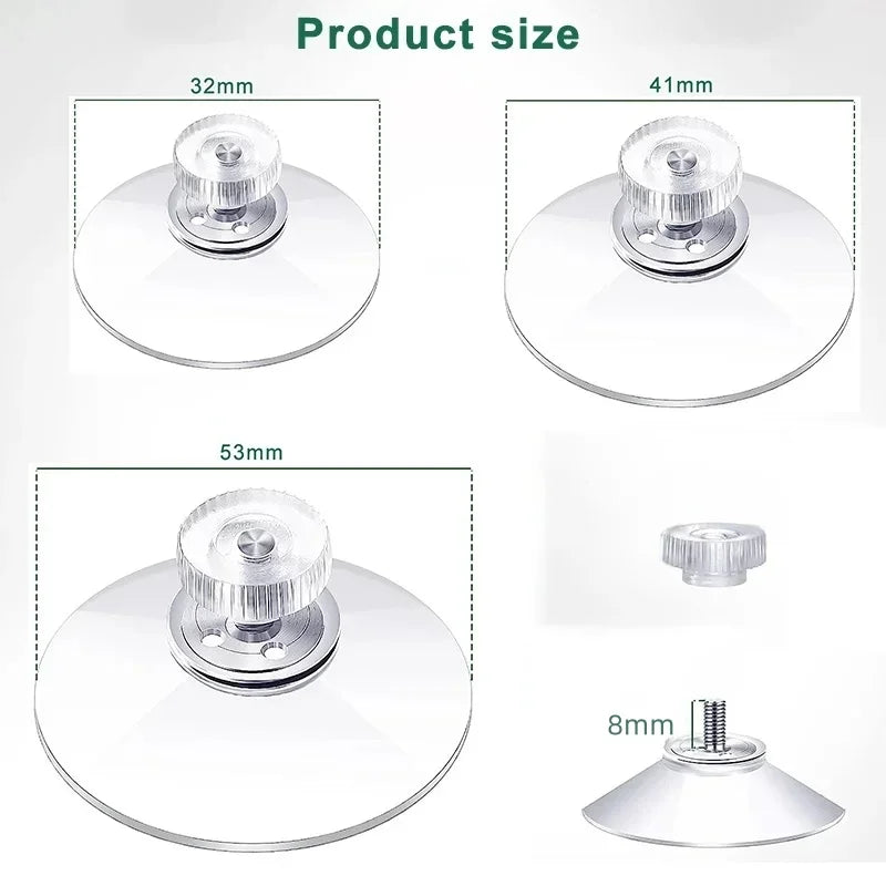 Clear PVC Suction Cup Pads – Strong Hold, 6-Pack | No-Drill Suction Cup Pads Peaceful Pleasures Health and Wellness