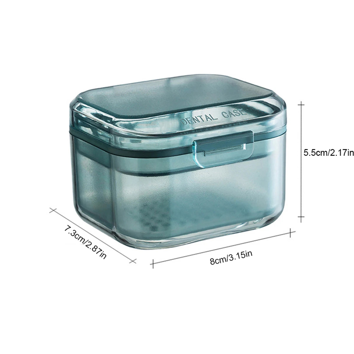 1PCS Portable Invisible Braces Box For Storing Orthodontic Appliances Braces Ceaning Box and Storage Box Peaceful Pleasures Health and Wellness Blue