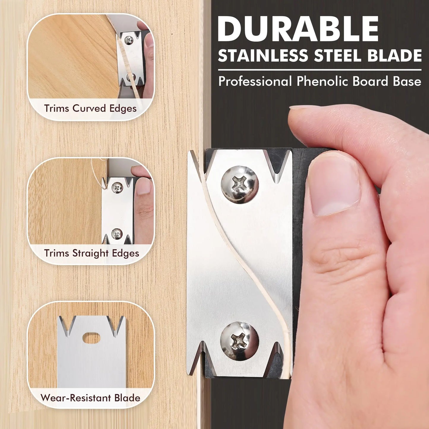 Wood Edge Chamfering Scraper & Deburring Corner Planer Tool