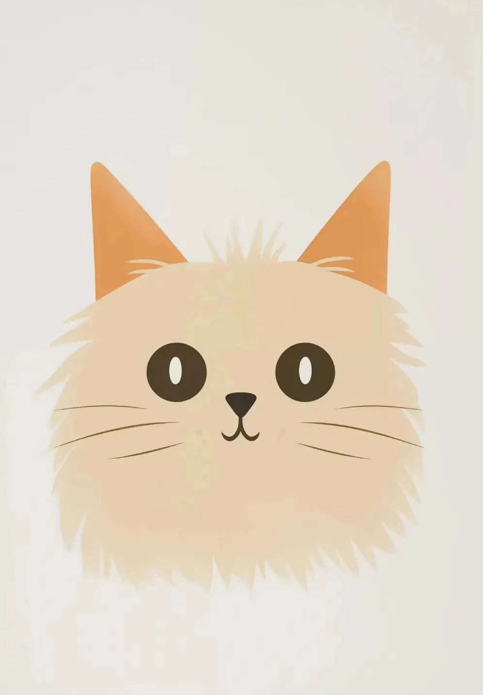 Minimalist Cute Cat Art Poster Modern Cartoon Animal Canvas Painting Printing Home Bedroom Living Room Kids Room Decoration Peaceful Pleasures Health and Wellness CJ54550 55x75cm