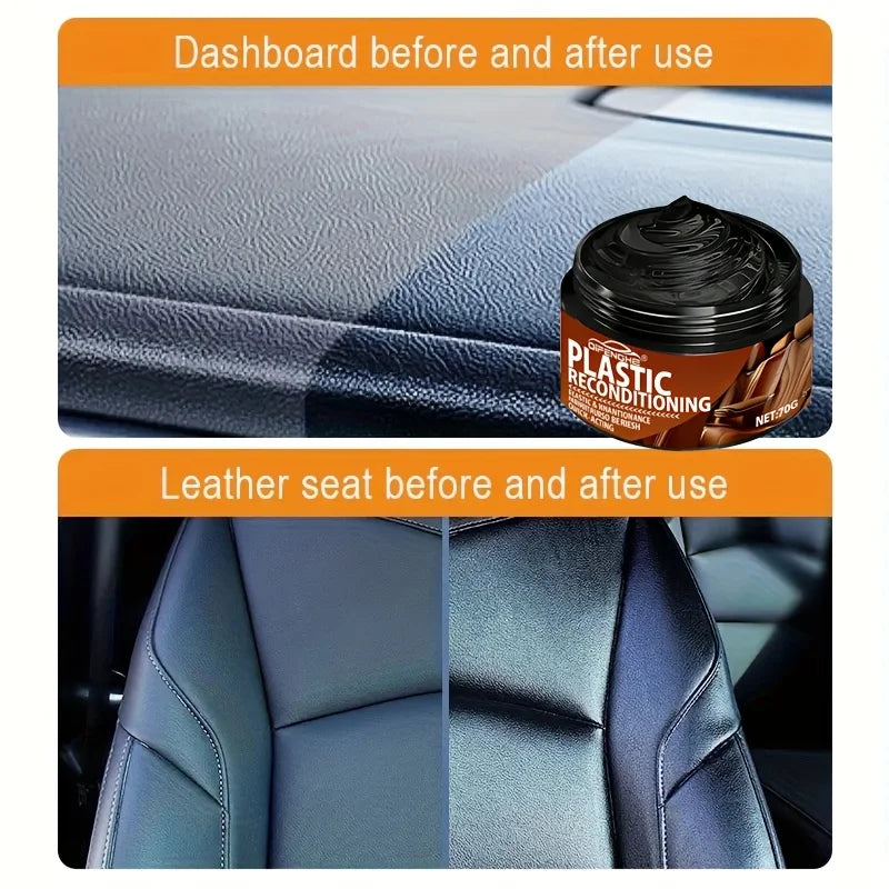 Car Plastic Restorer Crystal Wax – Dashboard & Trim Polish