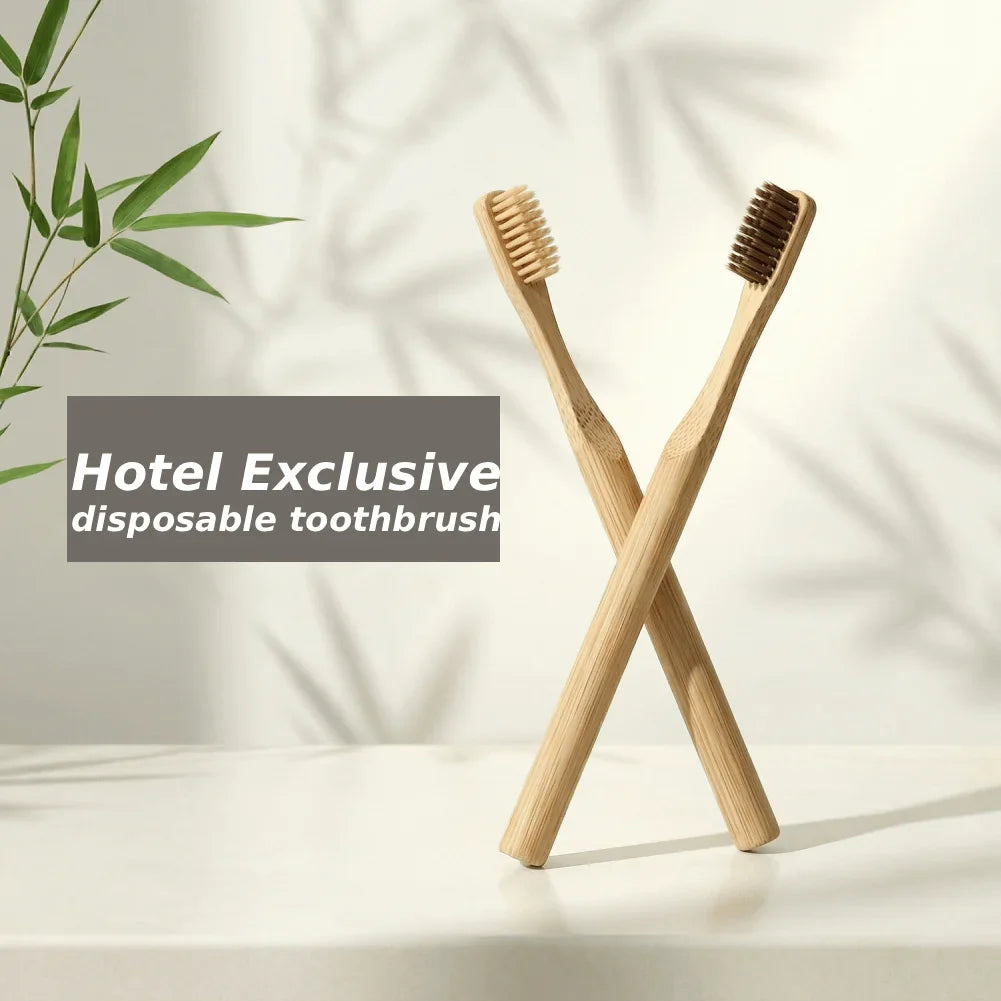 Natural Bamboo Toothbrush – Soft Charcoal Bristles, Eco-Friendly