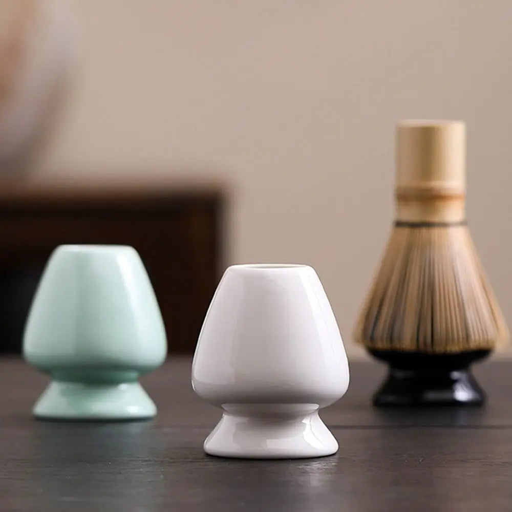 Ceramic Matcha Chasen Holder | Bamboo Whisk Stand for Tea Set