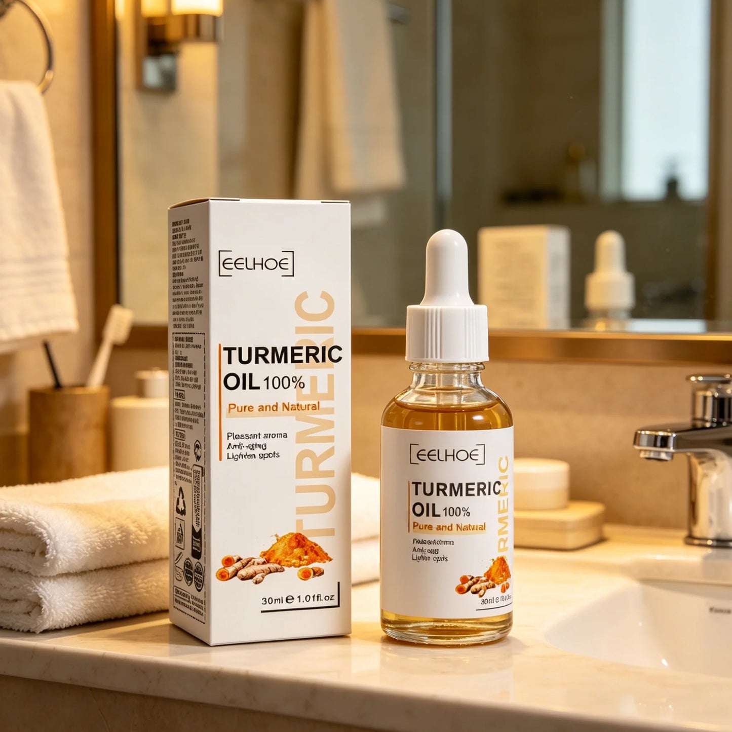 EELHOE Turmeric Face Oil – Brightening Dark Spot Glow Serum