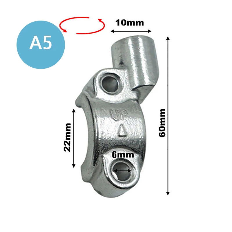 22mm Handlebar Motorcycle Mirror Mount Clamp – 10mm Thread