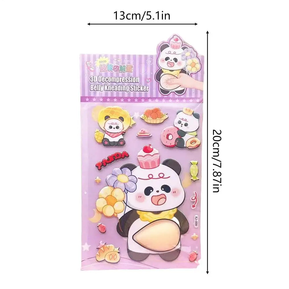3D Squishy Cartoon Animal Stickers – Cute Kids Gift Sheet