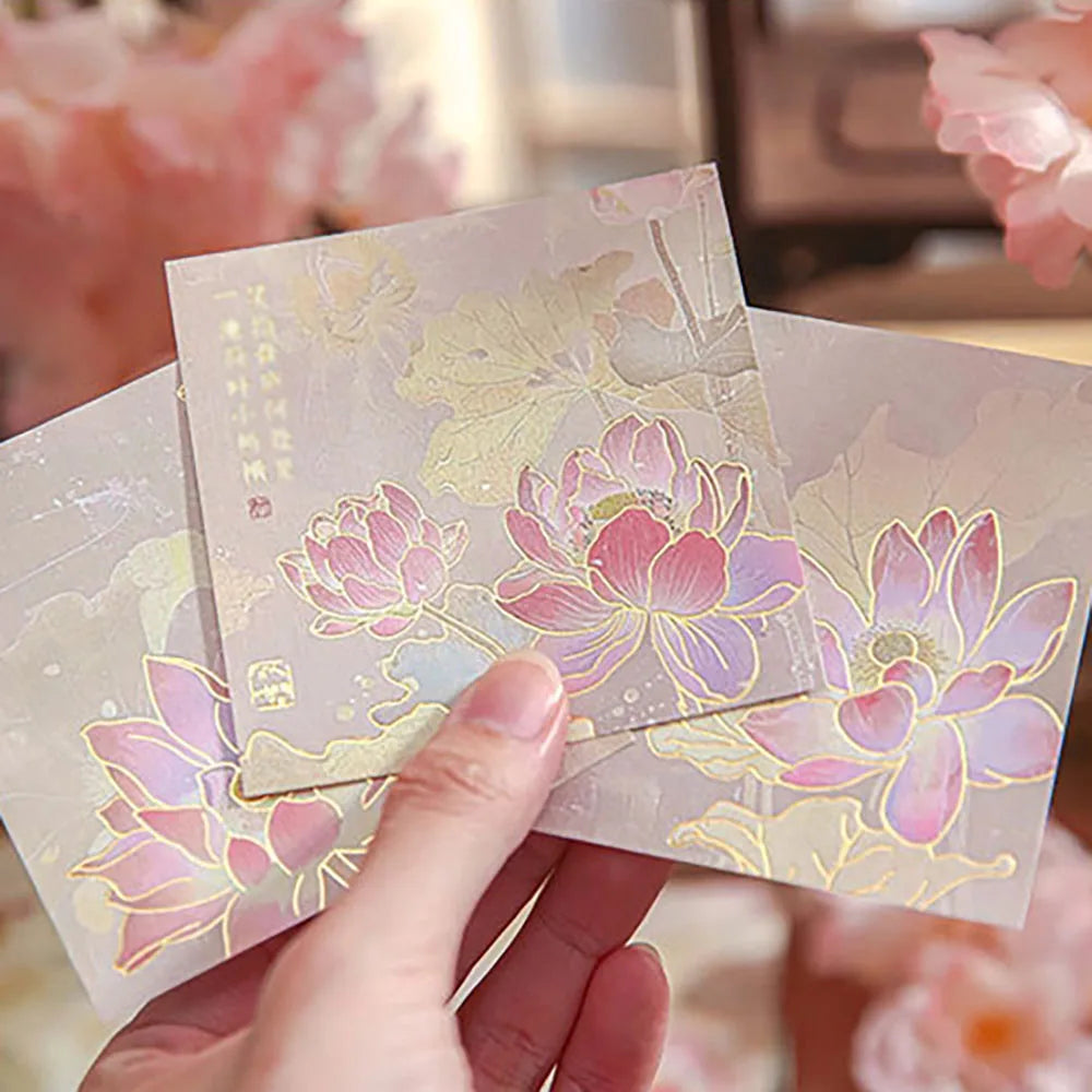 60 Sheets Fancy Flower Dream Stamping Sticky Notes Chinese Account