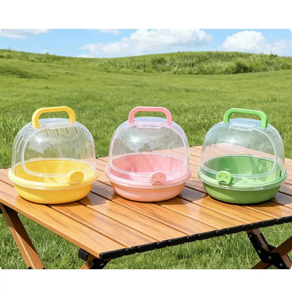 Portable Hamster Carrier Cage – Transparent Travel Box for Pets