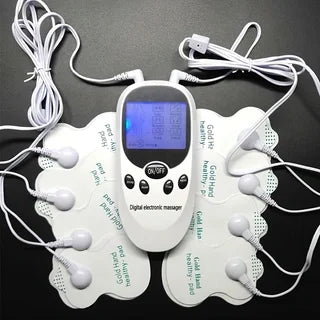 Blue Screen Digital Meridian Massager, Household Multifunctional Pulse Massager, Back and Foot Massager Peaceful Pleasures Health and Wellness WHITE