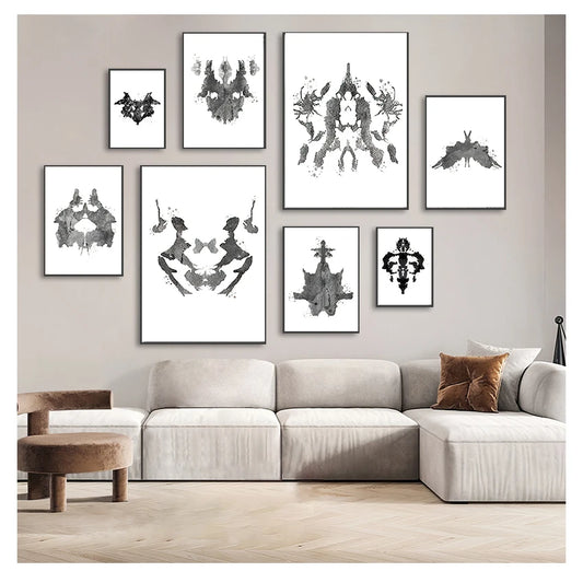 Rorschach Test Canvas Wall Art | Psychologist Gift Print Canvas Wall Art Print Peaceful Pleasures Health and Wellness