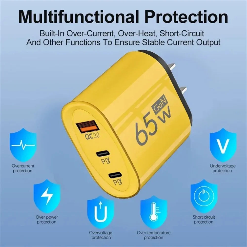 65W GaN USB-C Fast Charger | iPhone Samsung Xiaomi