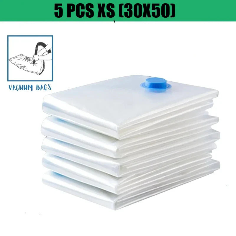Vacuum Storage Bags for Clothes, Comforters & Bedding | 5 Sizes