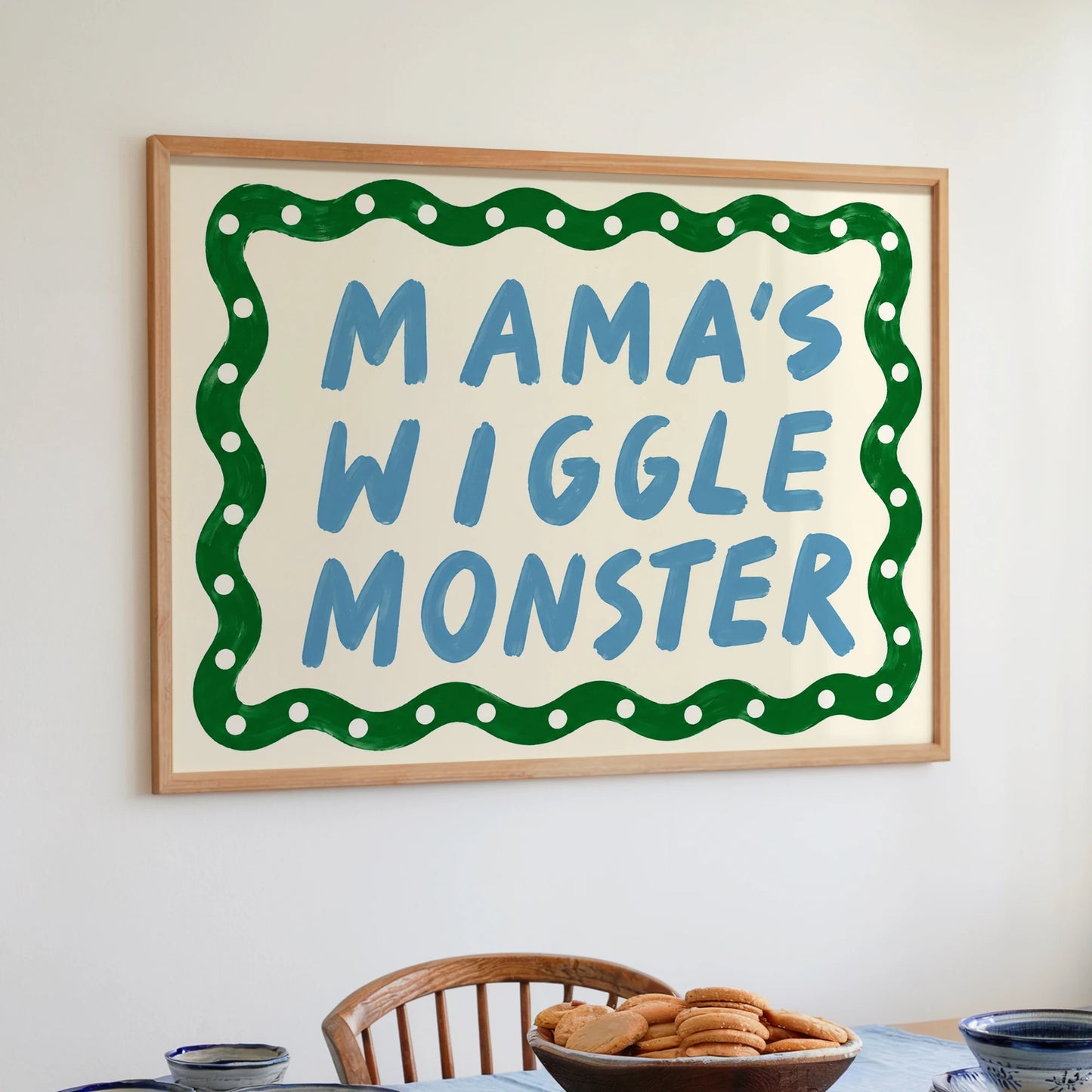 Wiggle Monster Quote Canvas Wall Art | Kids Room Decor Print