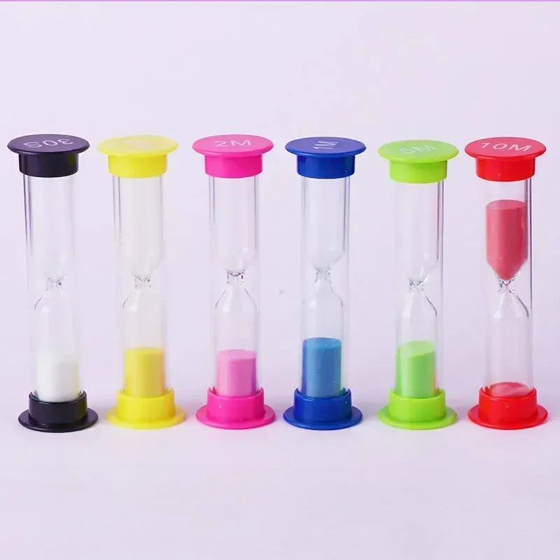 6 Pieces/set Sand Clock Hourglass 30S 1 2 3 5 10 Minutes Ornaments for Home Children Gift Decoration Timer Clocks Decor Garden Peaceful Pleasures Health and Wellness