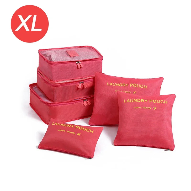 6-Piece Travel Packing Cubes Set | Luggage Organizer Bags