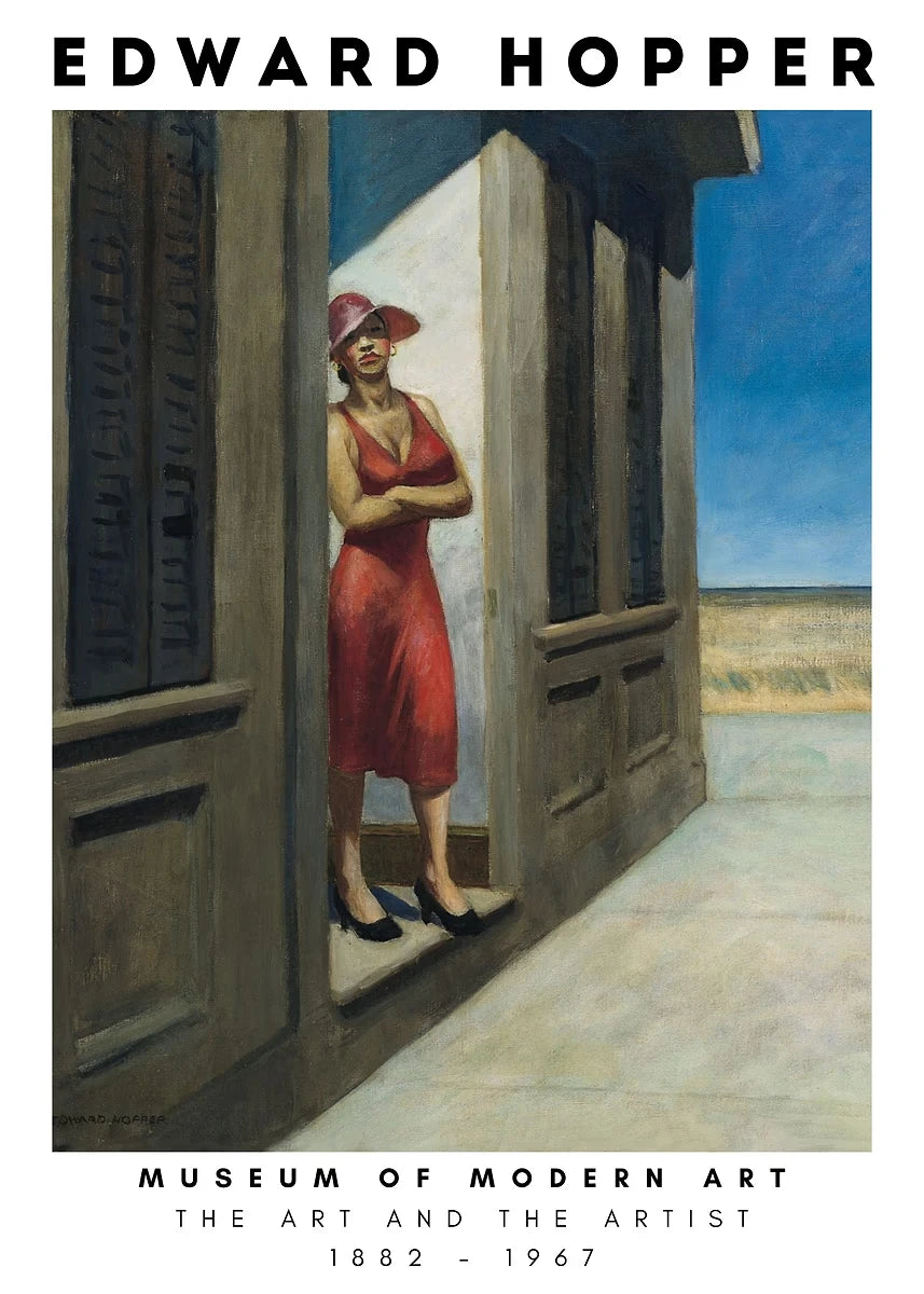 Edward Hopper Museum Exhibition Abstract Posters and Prints Canvas Painting Wall Art Picture for Living Room Home Decor Cuadros Peaceful Pleasures Health and Wellness DM89-9 50x70cm Unframed