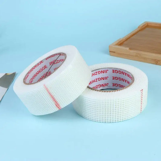 New 2 Roll 30M Glass Fiber Self-adhesive Mesh Tape Wall Crack Repair Thermal Insulation Decorative Mesh Seam Tape Peaceful Pleasures Health and Wellness