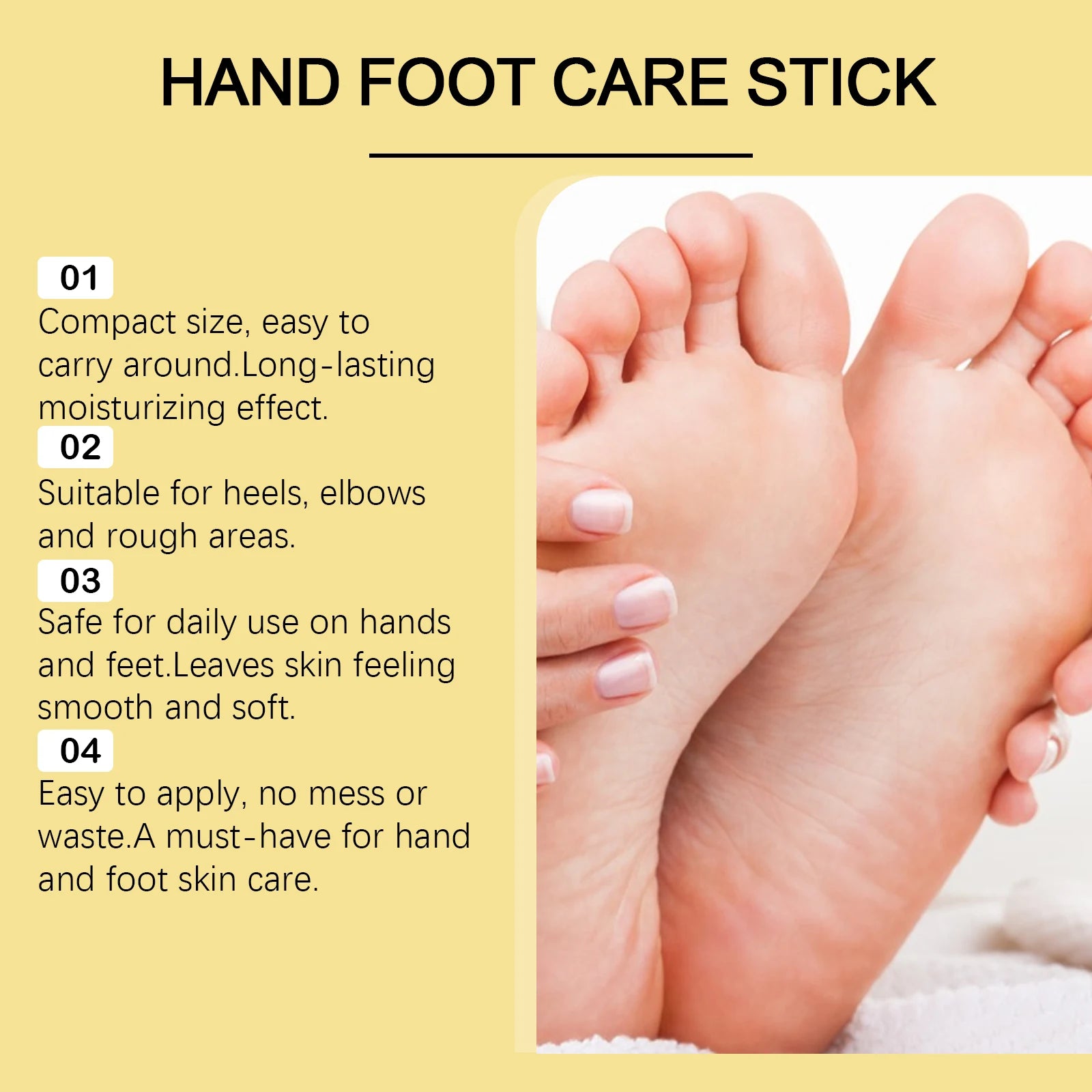 Hand Foot Moisturizing Stick Anti-Cracking Feet Exfoliating Removal Dead Skin Smooth Soft Skin Hand Feet Nourishing Care Balm Peaceful Pleasures Health and Wellness