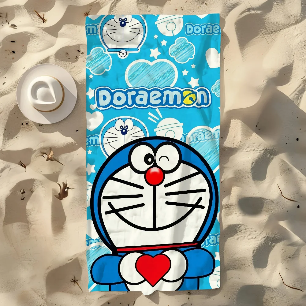 Doraemon Quick-Dry Beach Towel | Soft Large Cartoon Sports Towel Quick-Dry Beach Towel Peaceful Pleasures Health and Wellness