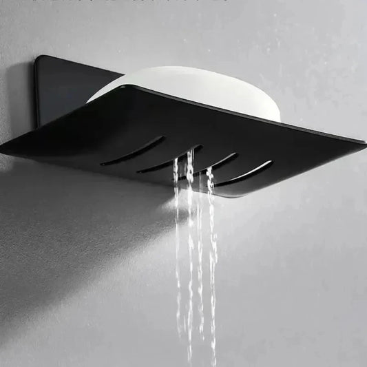 Wall-Mounted Black Stainless Steel Soap Dish Holder Soap Dish Holder Peaceful Pleasures Health and Wellness