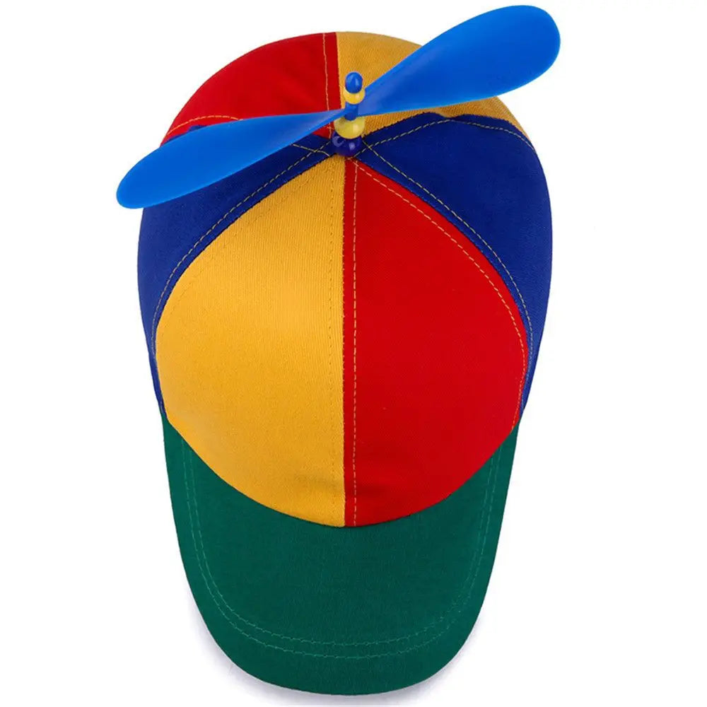 Rainbow Propeller Snapback Cap – Fun Unisex Baseball Hat