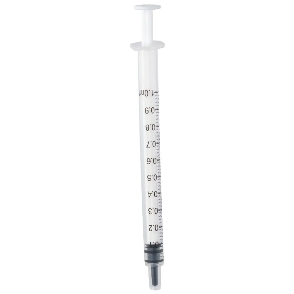 100-Pack 1ml Plastic Measuring Syringes with Cap – No Needle