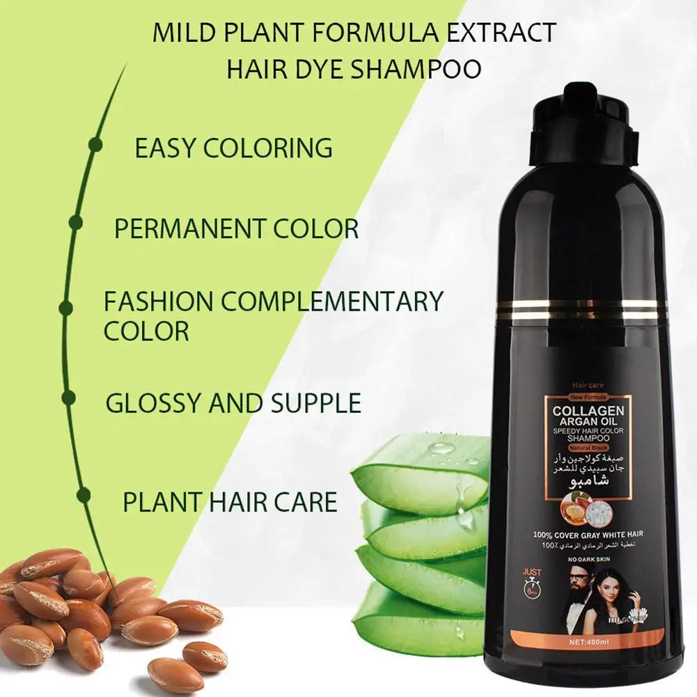 Grey Hair Color Changing Shampoo with Argan Oil – 400ml Peaceful Pleasures Health and Wellness