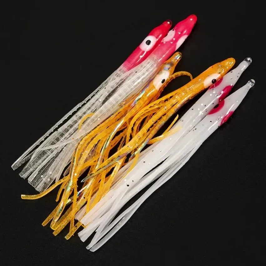 Biomimetic Bait Monochrome Flash Octopus Fakebait Needle Shaped Road