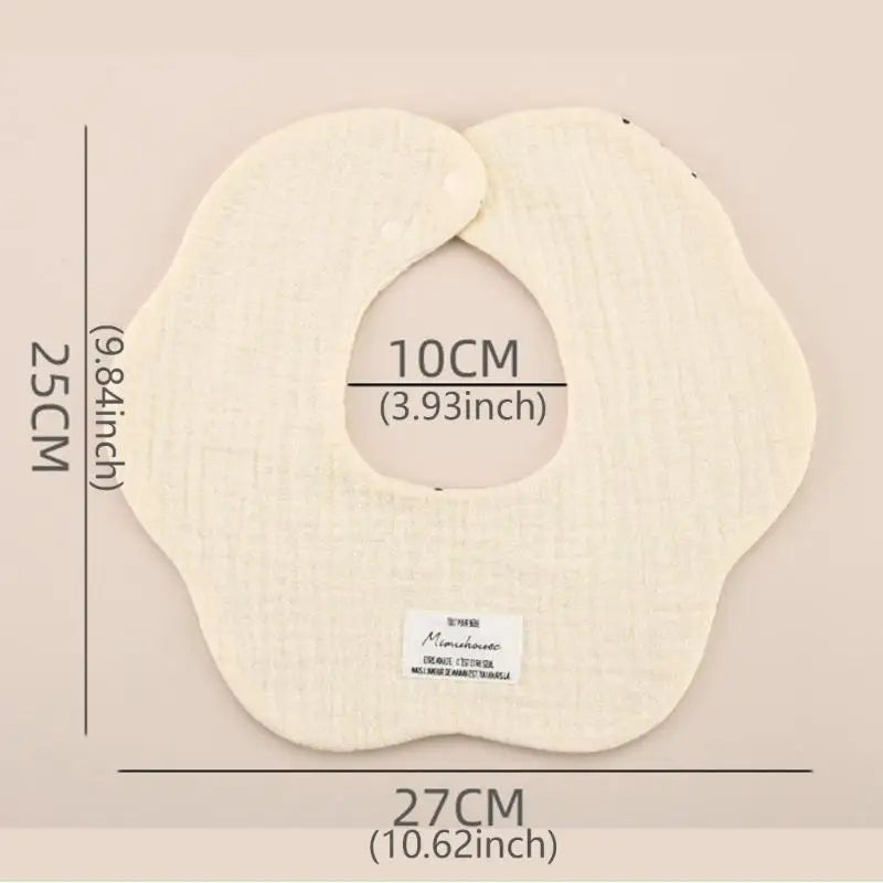 6-Layer Cotton Baby Drool Bib – Soft Burp Cloth for Newborns