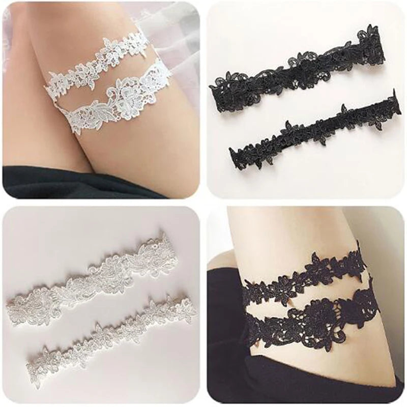 Leg Rings Ladies Bridal Lace Stocking European and American Wedding Accessories Sexy Charming Garters Elastic Leg Rings Peaceful Pleasures Health and Wellness