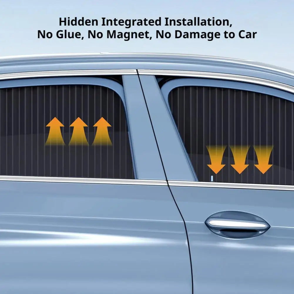 Retractable Car Side Window Sun Shade | UV Blocking Curtain