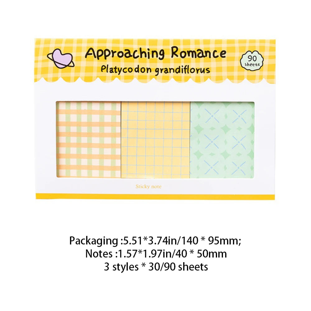 Grid Combination Convenience Sticker Romantic Series Hand Account