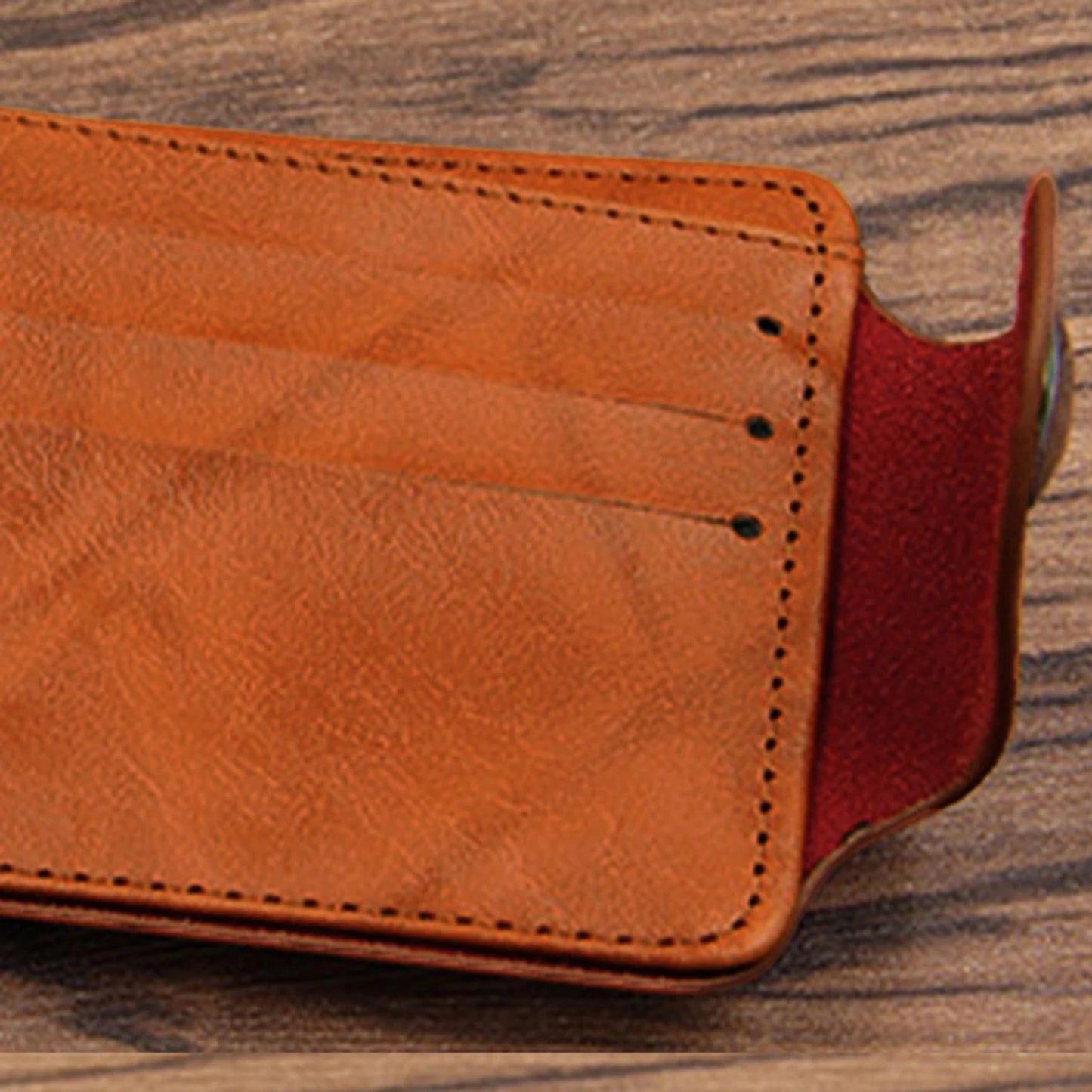 Men's Vintage Folding Wallet Fashionable Mini Wallets Retro Hand Bags for Friend Family Neighbors Gift Peaceful Pleasures Health and Wellness