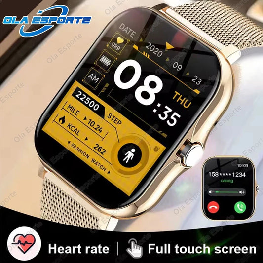 2.01'' Waterproof Smart Watch with Message Answer Call Sleep Monitoring Sports Pedometer Information Alerts For iPhone Android Peaceful Pleasures Health and Wellness