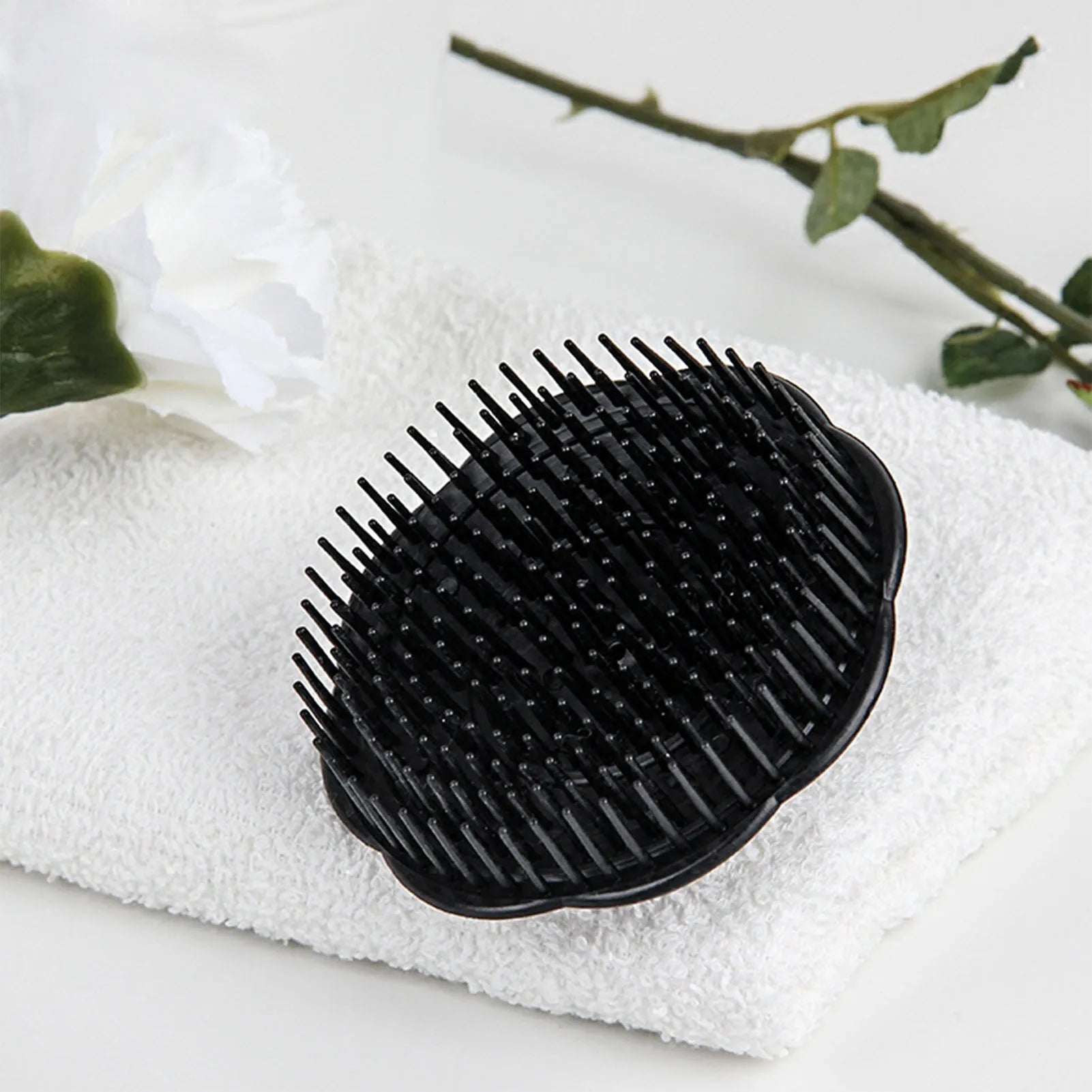 Silicone Shampoo Brush Head Scalp Massage Comb Hair Washing Comb Body Massage Brush Bath Shower Brush Salon Hairdressing Tool Peaceful Pleasures Health and Wellness