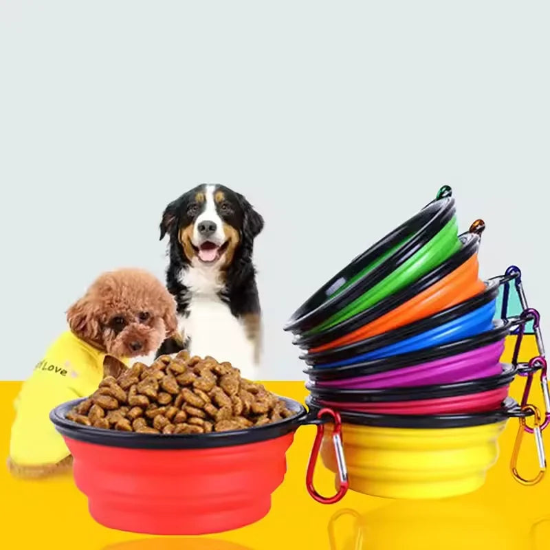 Collapsible TPE Pet Travel Bowl for Dogs & Cats – 350ml