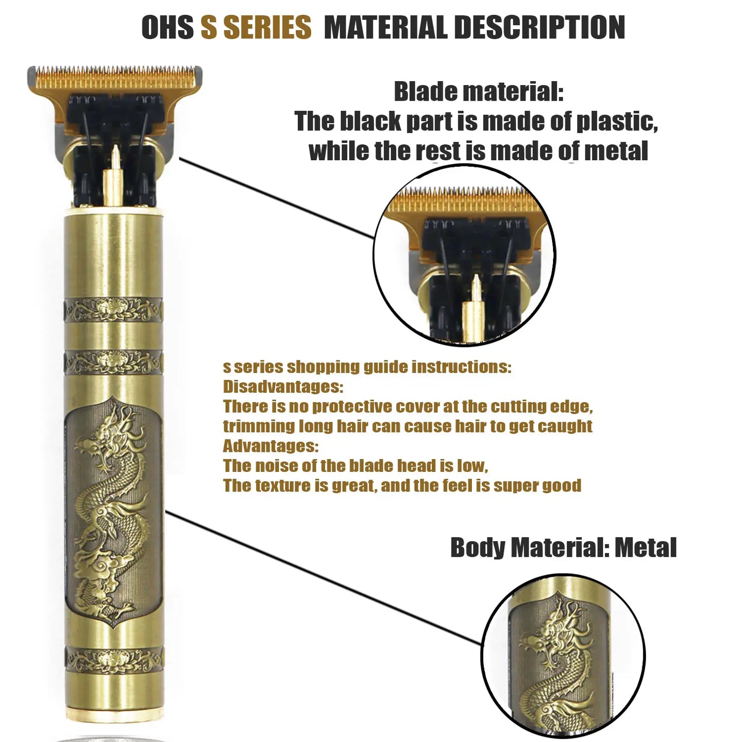 OHS T9 Electric Hair Clipper & Beard Trimmer – 0mm Barber