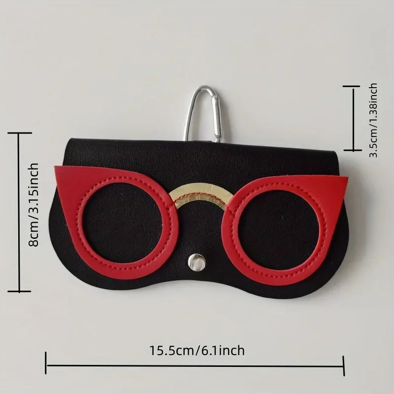 Women's Leather Eyeglass Case | Snap Closure, Scratch-Proof