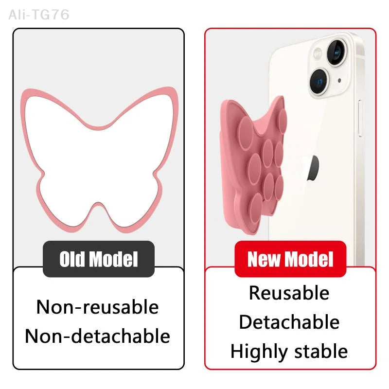 Butterfly Silicone Lip Gloss Phone Holder | Suction Cup Stand