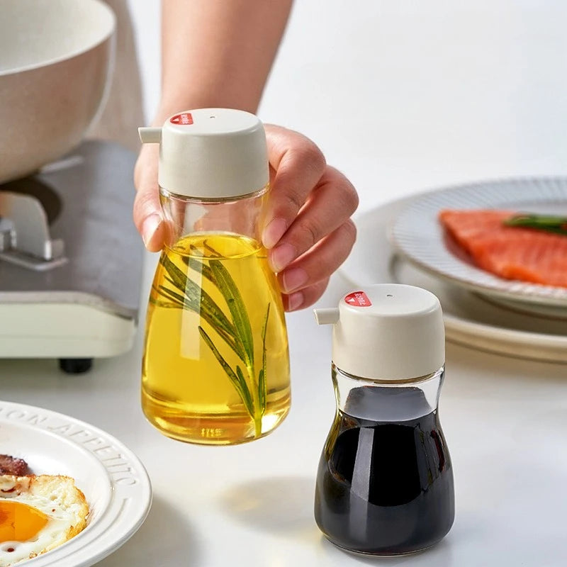 Hot 110/190ml Japanese Style Glass Oil Bottle Desktop Seasoning Bottle Kitchen Household Glass Soy Sauce Seasoning Can Oil Pot Peaceful Pleasures Health and Wellness