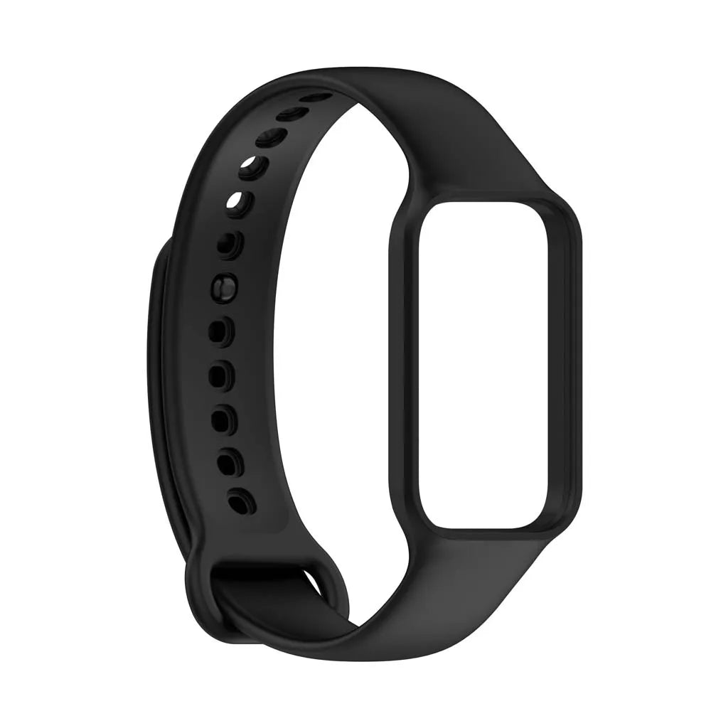 Silicone Wristband Strap For Xiaomi Smart Band 8 Active Bracelet Watchband for Redmi Band 2 Peaceful Pleasures Health and Wellness Black