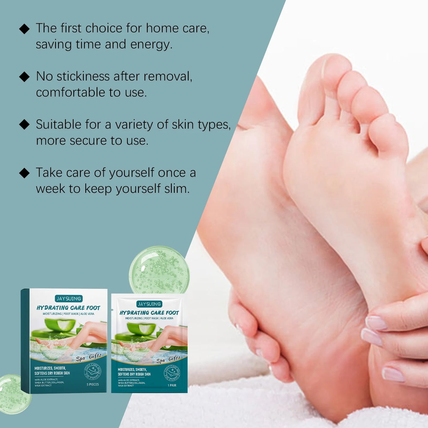 Aloe Vera Exfoliating Foot Mask – Dead Skin & Callus Remover
