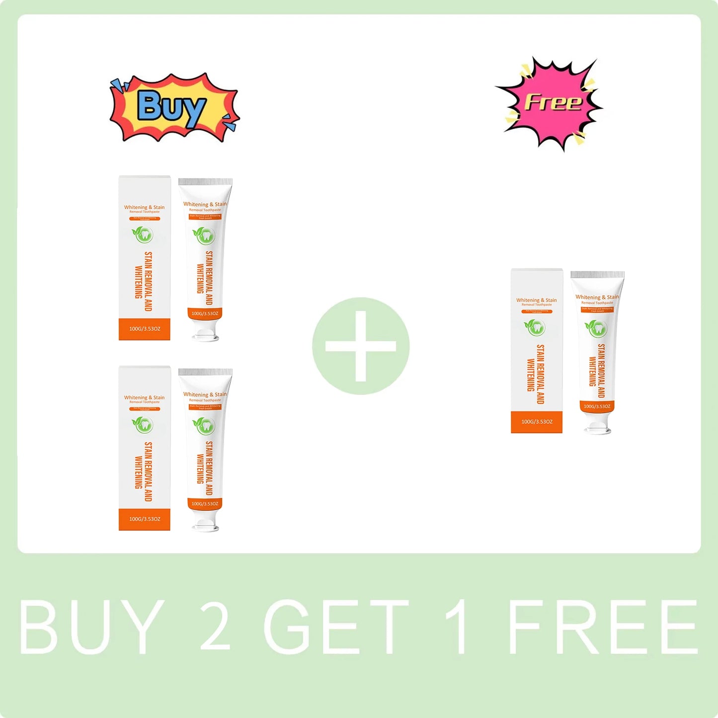 Gentle Cleaning Teeth Toothpaste Teeth Whitening Anti-Yellow Teeth Remove Coffee Stains Fresh Breath Prevent Tooth Decay Peaceful Pleasures Health and Wellness Buy 2 Get 1 Free