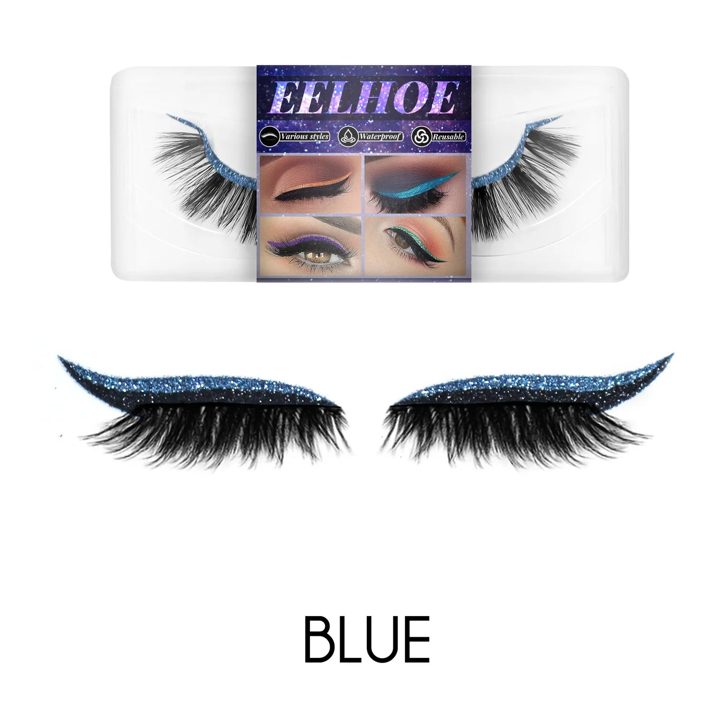 3D Faux Mink Self-Adhesive Lash Stickers – 7 Colors, Waterproof