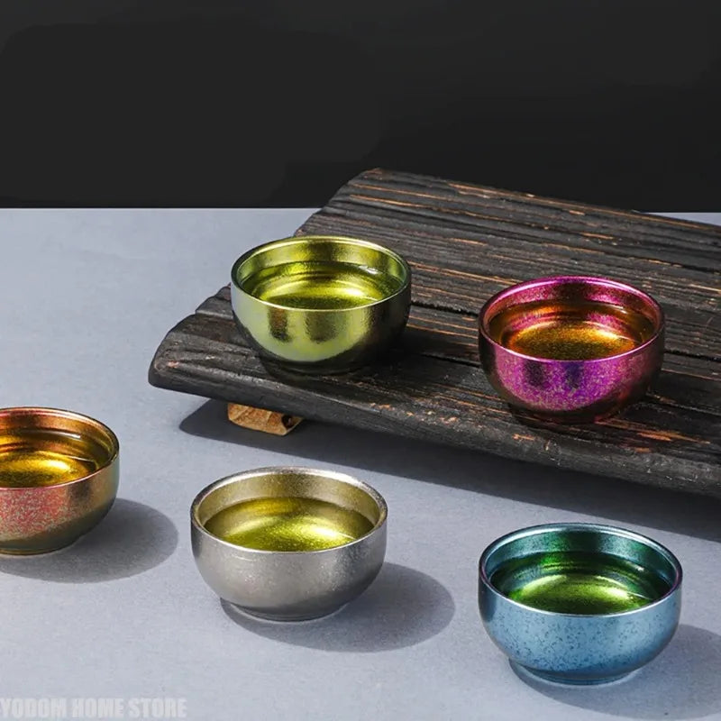 50ml Pure Titanium Tea Cup | Double-Layer Anti-Scald Camping Cup