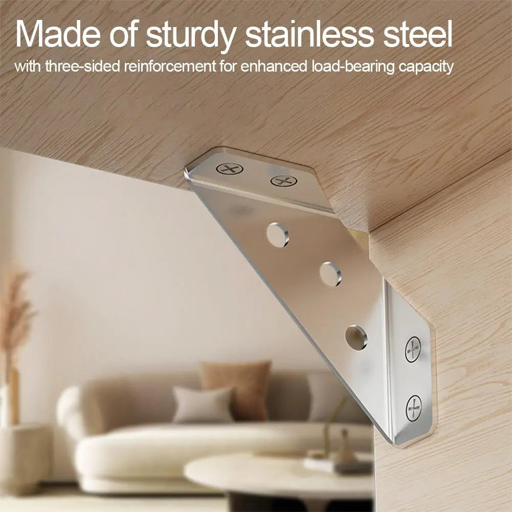 4/10/20Pc Corner Angle Code Thickened Stainless Steel 90 ° Right Angle Fixed Bracket Heavy Duty Furniture Fixed Connector Peaceful Pleasures Health and Wellness