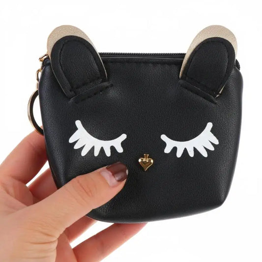 Cute Cat Keychain Coin Purse | Mini Zipper Wallet Bag Coin Purse Keychain Oasis Select