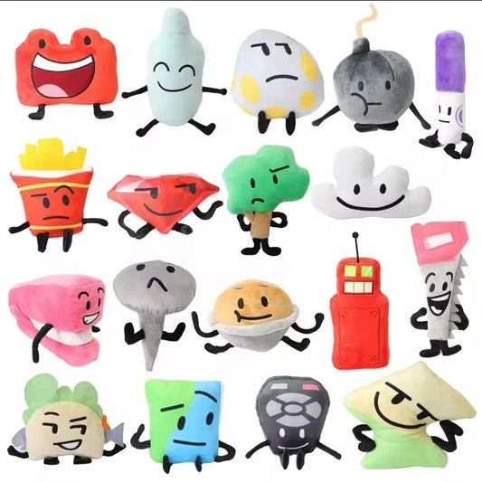 New Battle for Dream Island Plush Toy Stuffed Animal Soft Doll Plushie Figure Plant Number Letter Fries Kids Birthday Gifts Peaceful Pleasures Health and Wellness