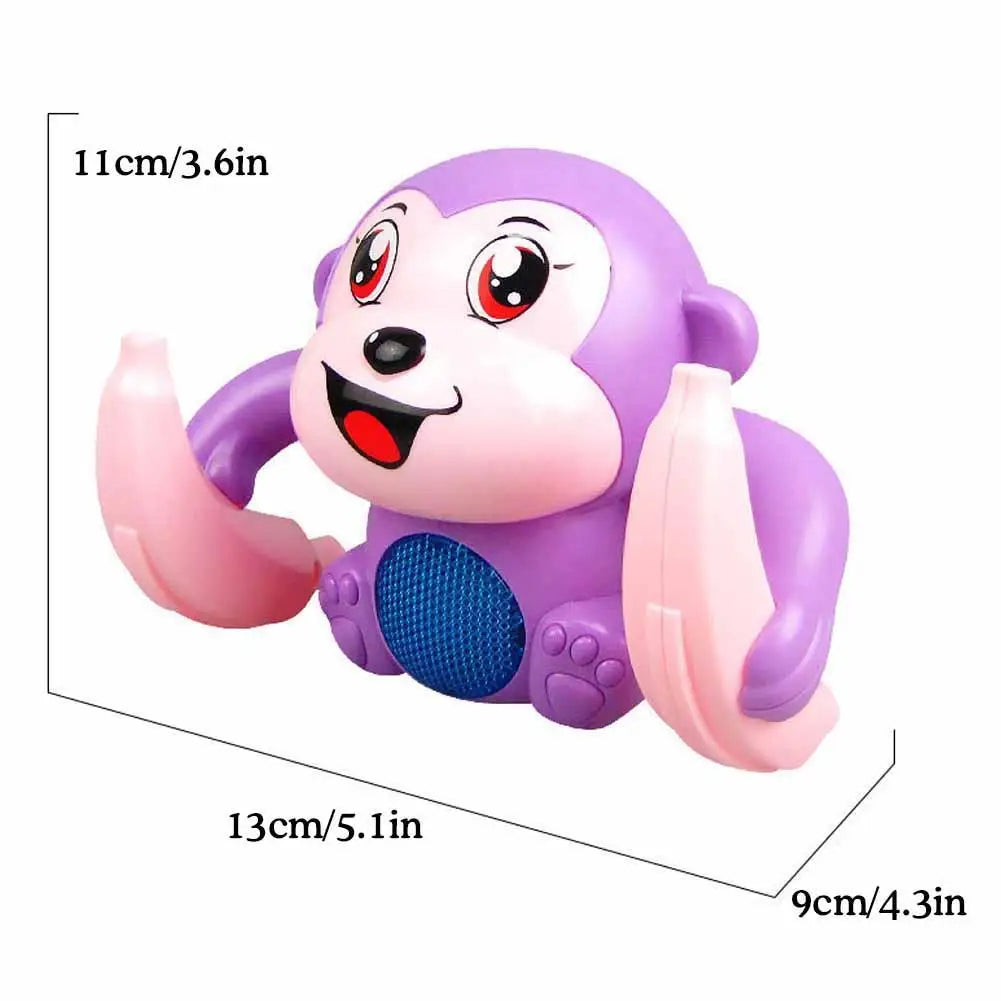Electric Rolling Monkey Toy Interactive Rolling and Crawling Toy Made of Child-Safe Plastic Requires 3 AA Batteries Peaceful Pleasures Health and Wellness