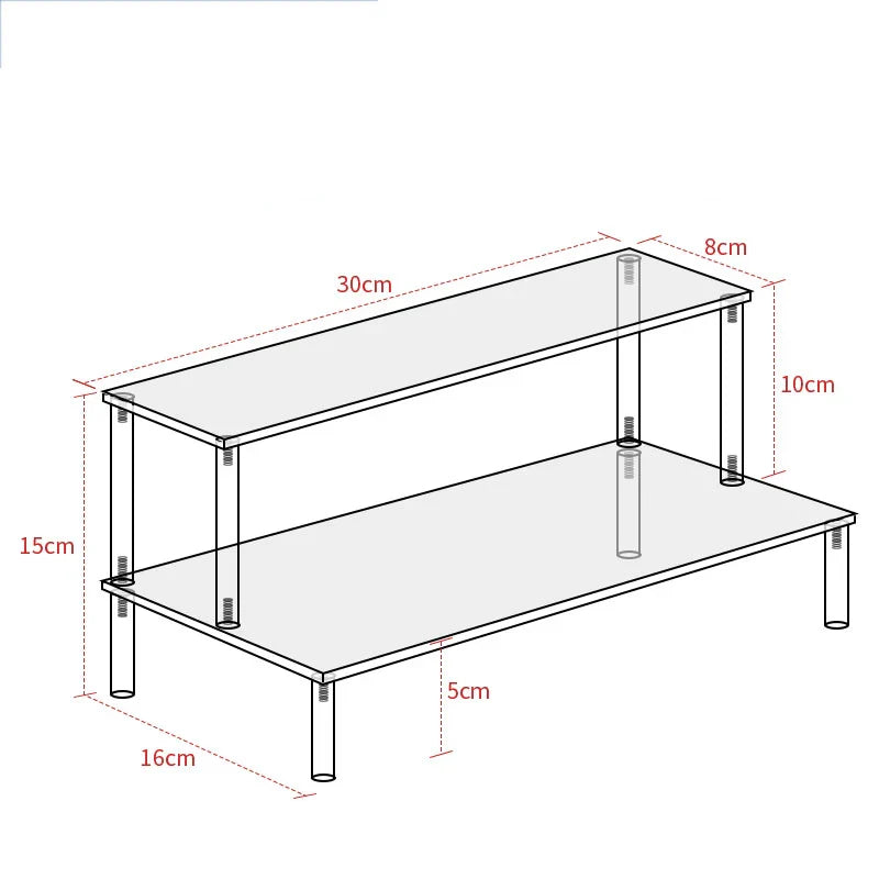 4-Tier Acrylic Display Shelf for Figures, Jewelry & Collectibles